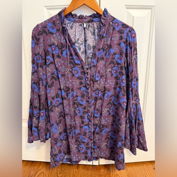 Free People Magic Mystery Tunic Plum Shirt Size XS - Picture 3 of 10
